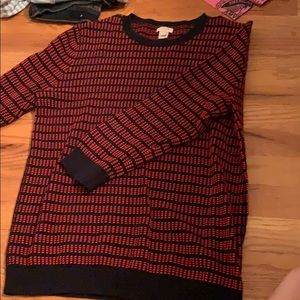 J Crew patterned 3 quarter sleeve sweater